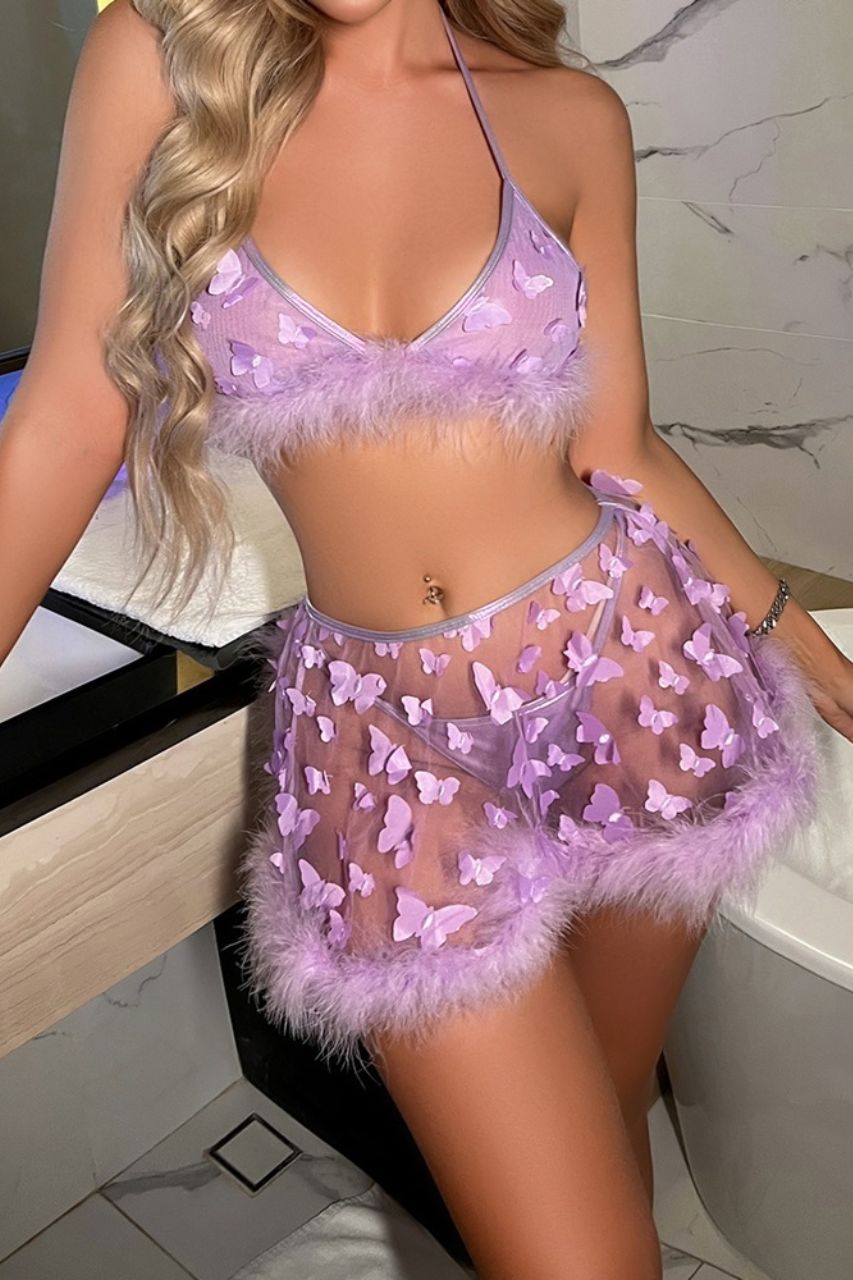 Blooming Butterfly Lingerie Set Costume