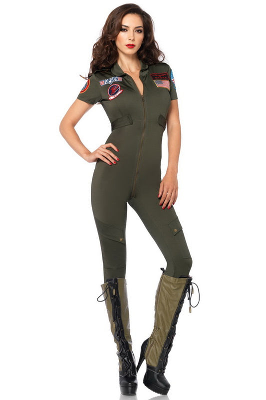 Top Gun Flight Suit Sexy Pilot Costume
